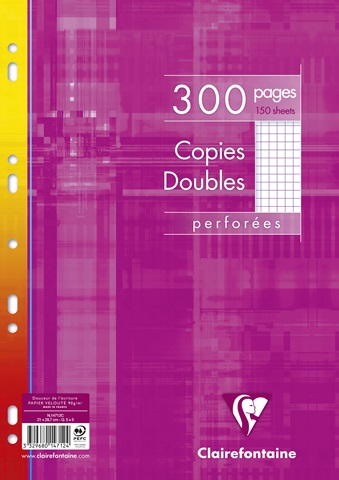300 pages copies doubles 21x29,7 perforées - Bonne-Rentree