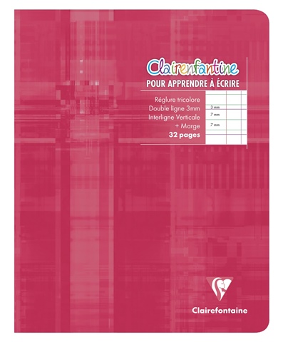 Cahier grand format Clairefontaine Cahier - 17x22(cm) - DL 3mm - 32 pages -  couverture en carton - sans spirale - - Calligraphe