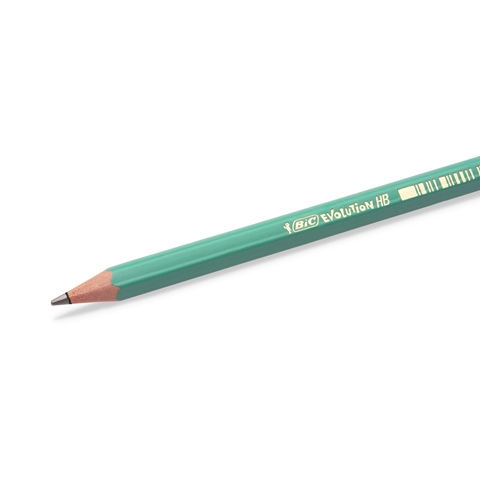 12 crayons bois HB avec gomme Evolution Bic, le lot - Porte mines