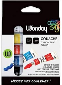 5 Tubes de gouache de 12ML, Maped Coloriage